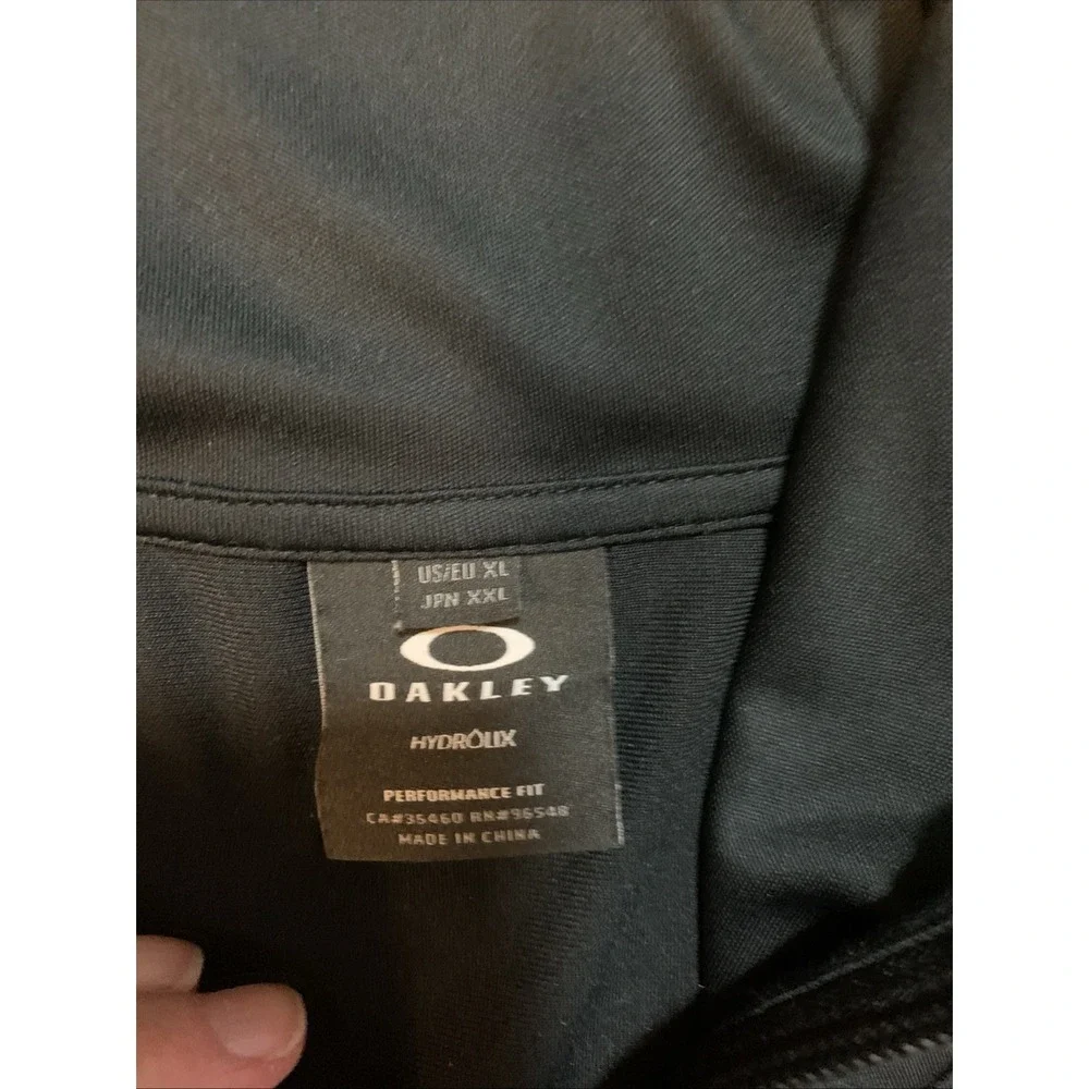 Oakley Jacket‎ Mens Extra Large Black Hooded Full Zip Performance Fit Hydrolix